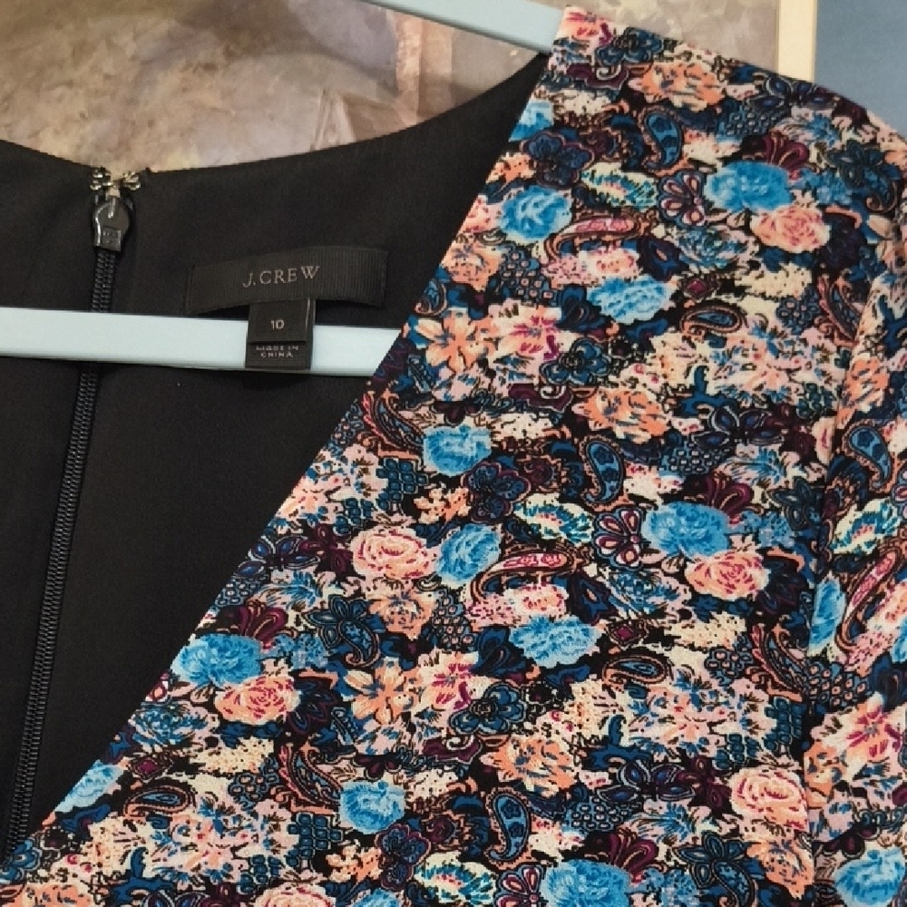 J. Crew Multicolor Floral Long Sleeve Dress - Picture 7 of 14